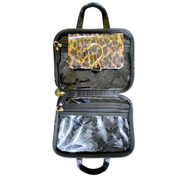 Victorias‎ Secret Leopard Print Travel Cosmetic Bag Medium Cute Retro Feminine - Picture 7 of 9